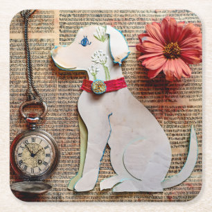 Paper Dog Coaster