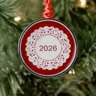 Paper Doilies Metal Ornament