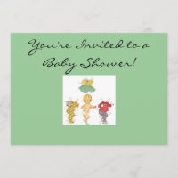 Paper Doll Baby Shower Invitation