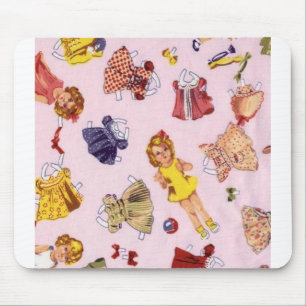 Paper Dolls Design Mouse Pad