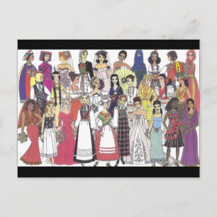 Paper Dolls on Parade Montage by Alina Kolluri Postcard