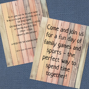 PAPER Family Games Day Slogan Coloured Wood