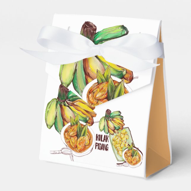 Paper Favour Box, Tent 3x1.5x3.25 Favor Box (Front Side)