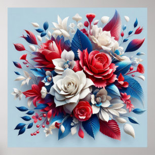 🌸 Paper Floral Arrangement For Modern Home  Poster