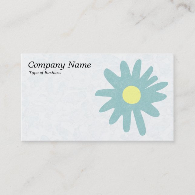 Paper Flower - Lt Blue Green Business Card (Front)