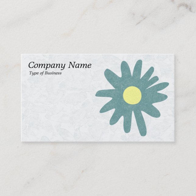 Paper Flower - Moss Green Business Card (Front)