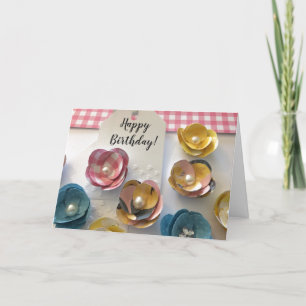 Paper Flowers For Your Birthday Card