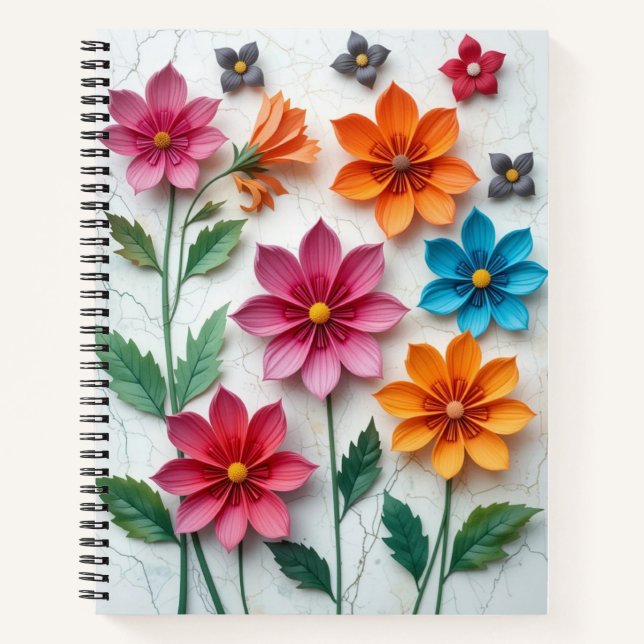 Paper flowers notebook (Front)
