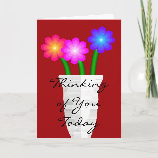 Paper Flowers, Thinking of You Today Card (Front)
