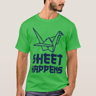Paper Folding Sheet Happens Origami Paper  T-Shirt