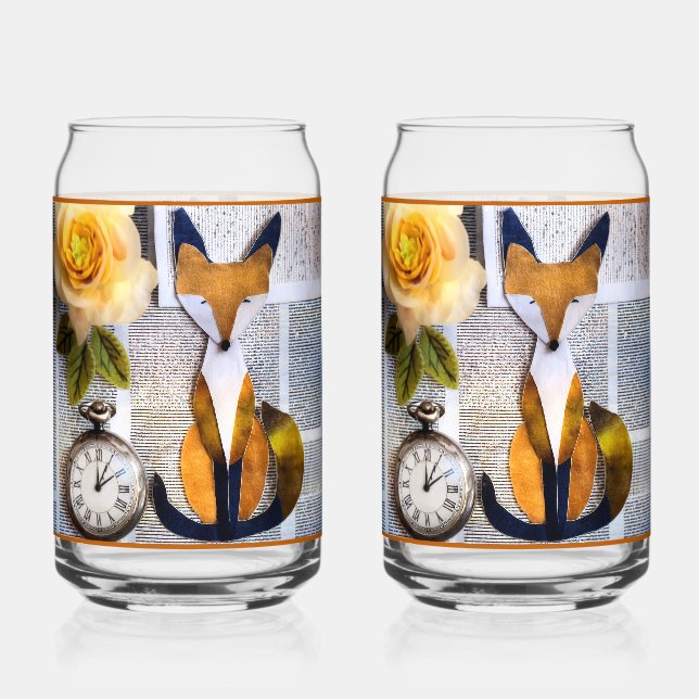 Paper Fox Soda Glass (Recto)