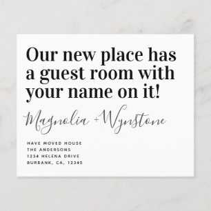 PAPER Funny Moving House Announcement Postcard