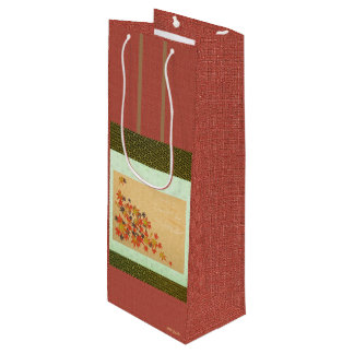 PAPER GIFT BAG FOR WINE LIKE HANGING SCROLL (RED L