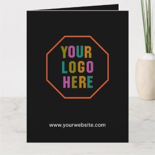 Paper gift bags with custom company logo, no minim card