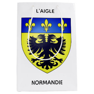 Paper gift bags with the coat of arms of L'Aigle