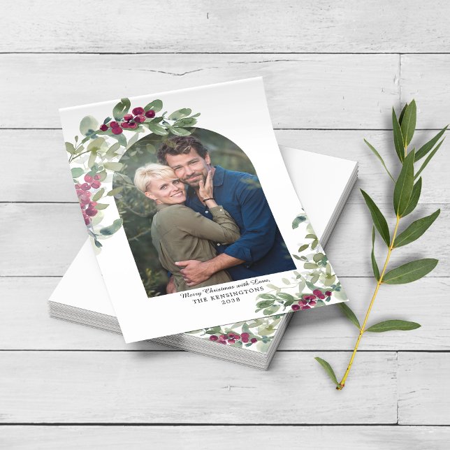 PAPER Green Eucalyptus Arch Christmas Card (Creator Uploaded)