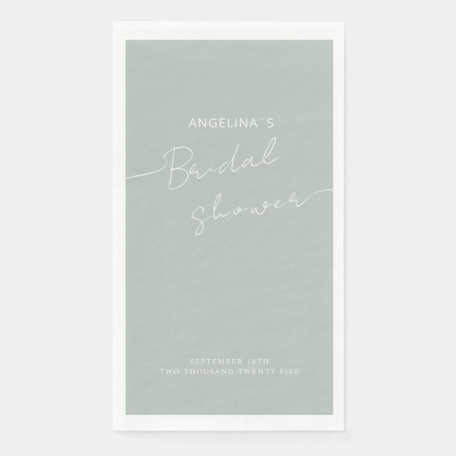 Paper Guest Towels Bride shower. Napkin (Front)