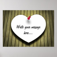 Paper Heart Handwritten Script Rustic