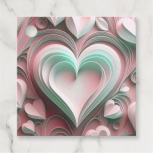 Paper Hearts Custom Rear Text Favour Tags