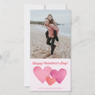 Paper Hearts Valentine's Day Photo Card