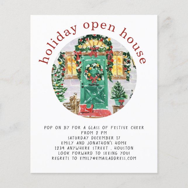 PAPER | Holiday Open House Party Red Flyer (Front)