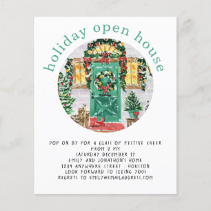 PAPER Holiday Open House Party Teal Flyer