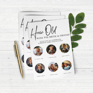 PAPER How Old Were Bride & Groom Reception Game