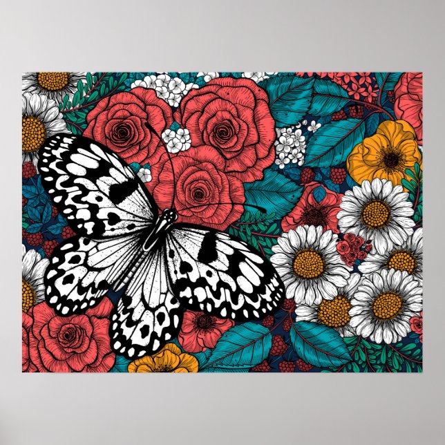 Paper kite garden poster (Front)