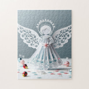 Paper Lace Angel Christmas Crafts Art Jigsaw Puzzle