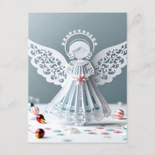 Paper Lace Angel Christmas Crafts Art Postcard
