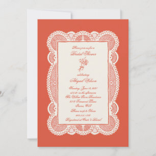 Paper Lace Bridal Shower  Invitation