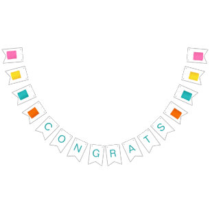 Paper Lantern Congratulations Bunting Flags