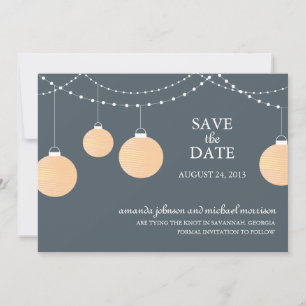 Paper Lantern Wedding Save the Date