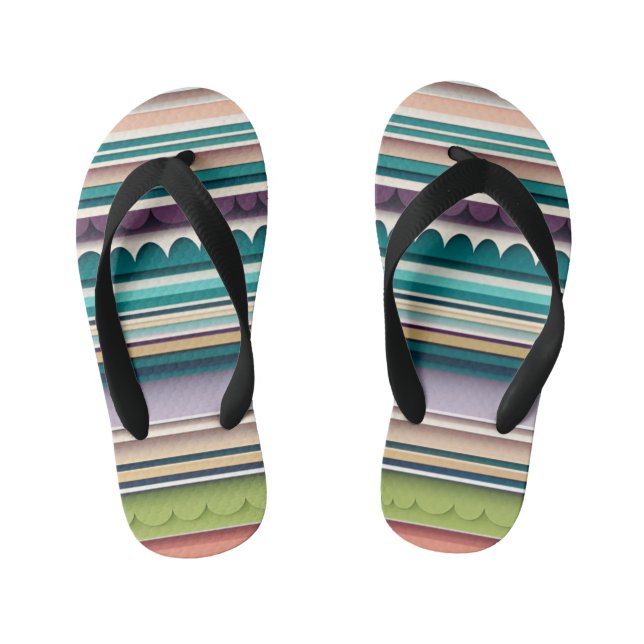 Paper layered cutout  kid's flip flops (Footbed)