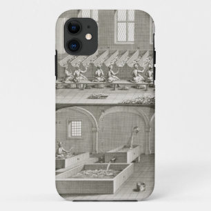 Paper making, from the 'Encyclopedie des Sciences iPhone 11 Case