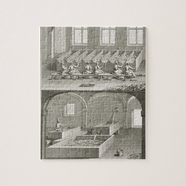 Paper making, from the 'Encyclopedie des Sciences Jigsaw Puzzle (Vertical)