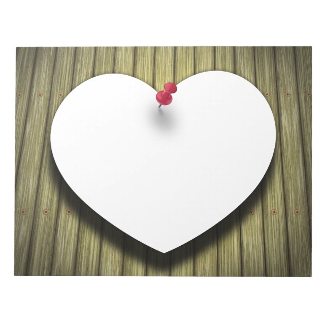 Paper Message Note Heart - Notepad (Front)