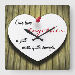 Paper Message Note Heart - Wall Clock