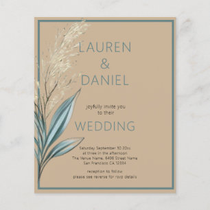 PAPER Minimalist Text QR Code Coffee Blue Wedding