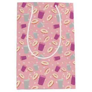 Paper Mugs and Doughnuts Pink Medium Gift Bag