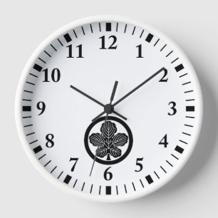 Paper mulberry leaf in circle wall clock