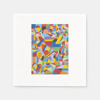 Paper Napkin Bright Bold Fun Design from Fine Art 