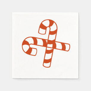 Paper Napkin - Candy Canes