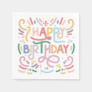 PAPER NAPKIN : HAPPY BIRTHDAY