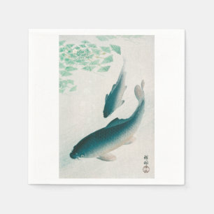 PAPER NAPKIN : OHARA KOSON : CARP/KOI 1926 NAPKIN