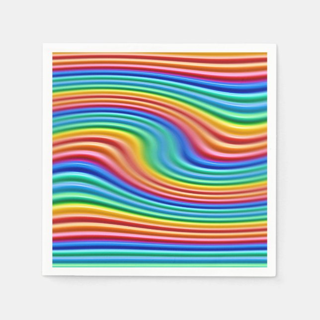 Paper napkin Rainbow Pride Swirl (Front)