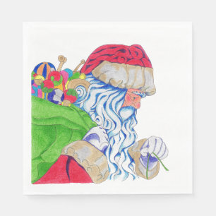 Paper Napkin Santa 