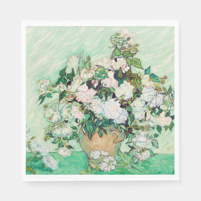 PAPER NAPKIN : VAN GOGH : ROSES (Front)
