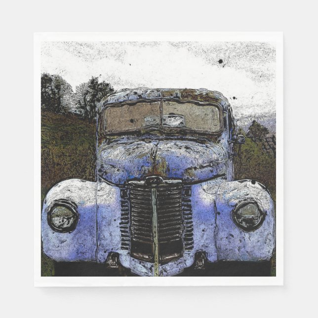 Paper Napkin Vintage Truck (Front)