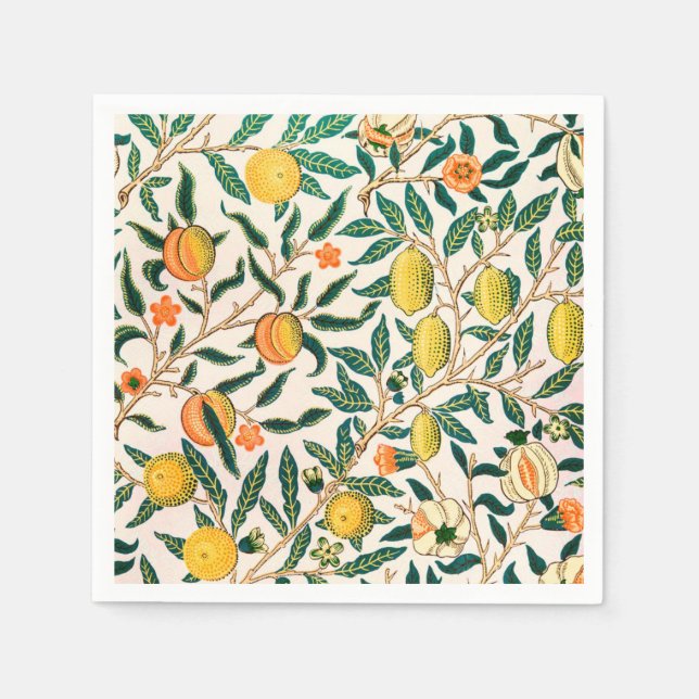 PAPER NAPKIN : WILLIAM MORRIS : POMEGRANATES (Front)